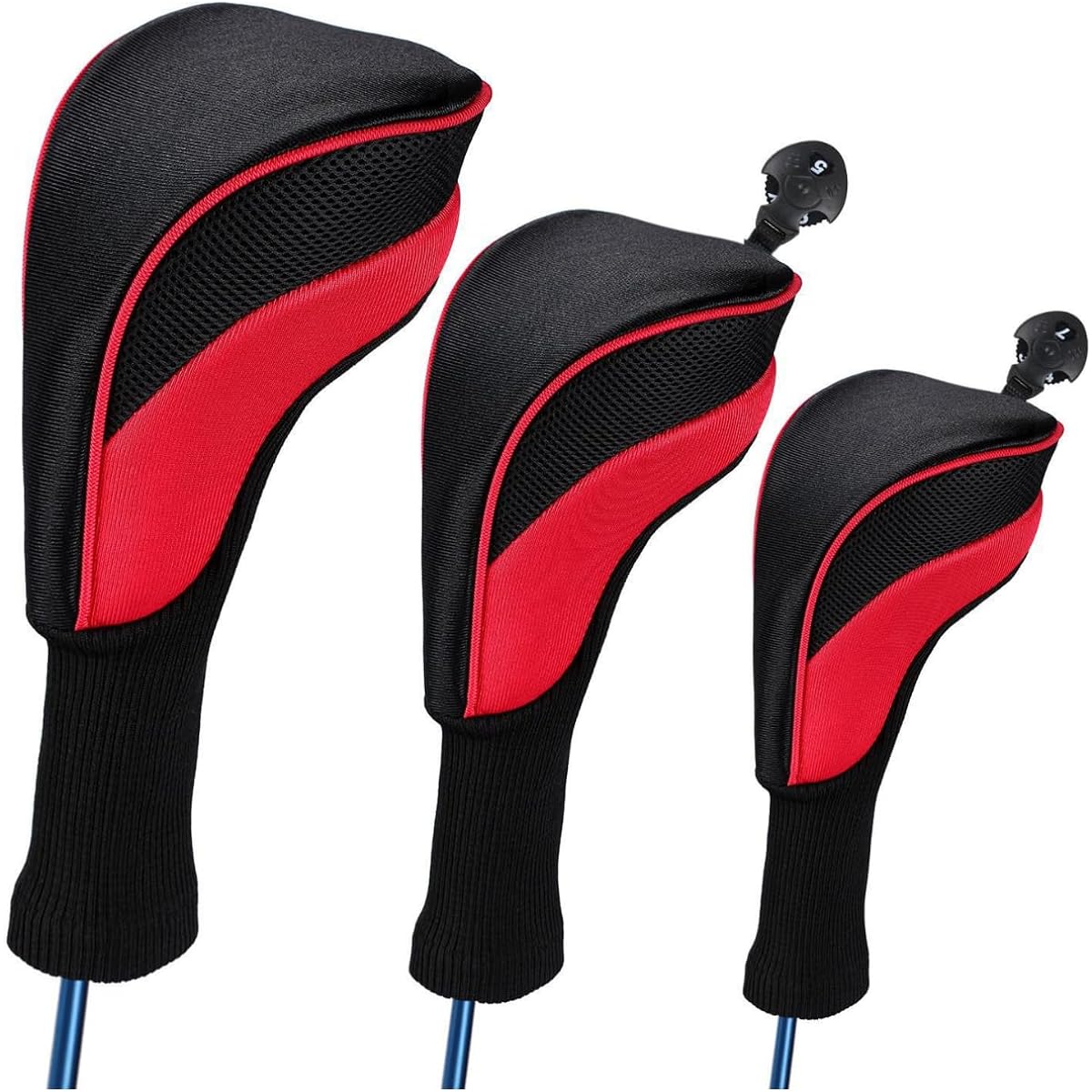 [Piskisfio] Golf head cover driver fairway wood 3-piece set number tag 460