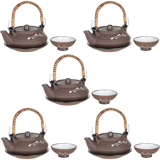 Set of 5 Flat Matsuba Dobin Mushi [200cc] [Dobin Steam] [Restaurant, Inn, Japanese Tableware, Restaurant, Commercial Use]