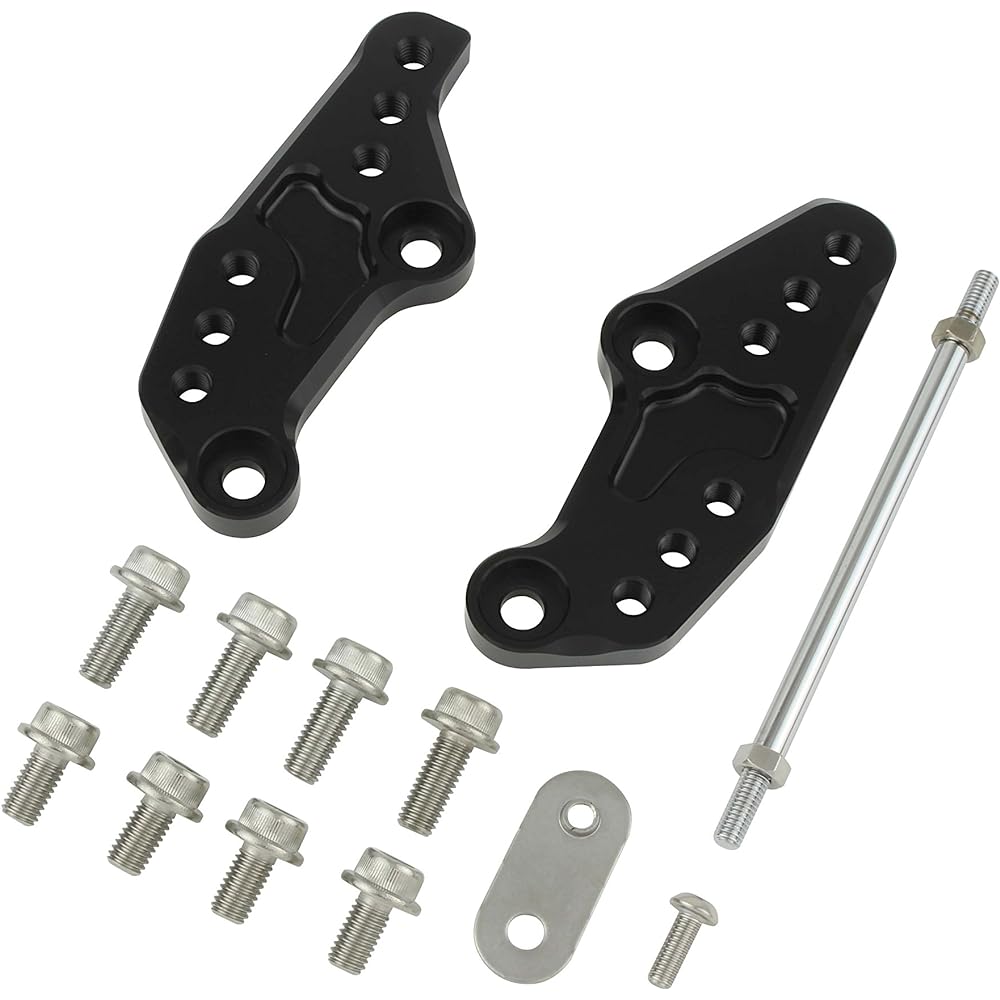 POSH Motorcycle Supplies Step Up Plate YZF-R25/A (2015-2020) Black 066072-06