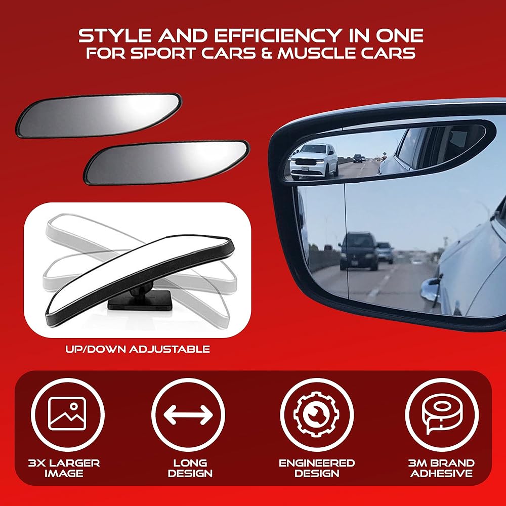 UTOPICAR Long Blind Spot Car Miller -Beautiful Convex Blind Spot Mirror Side Miller (Blind Spot) Dealer Mirror Rear View Blind Spot Miller (2 packs)