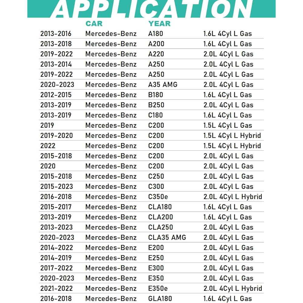 Mercedes -Benz A220 B250 2.0L Oil Filter C300 C350E CLA250 E300 GLA250 GLA250 METRIS SLC300 SLK300 INFINITI Q50 Q60 QX30 Metal Free 270180009 01840 125