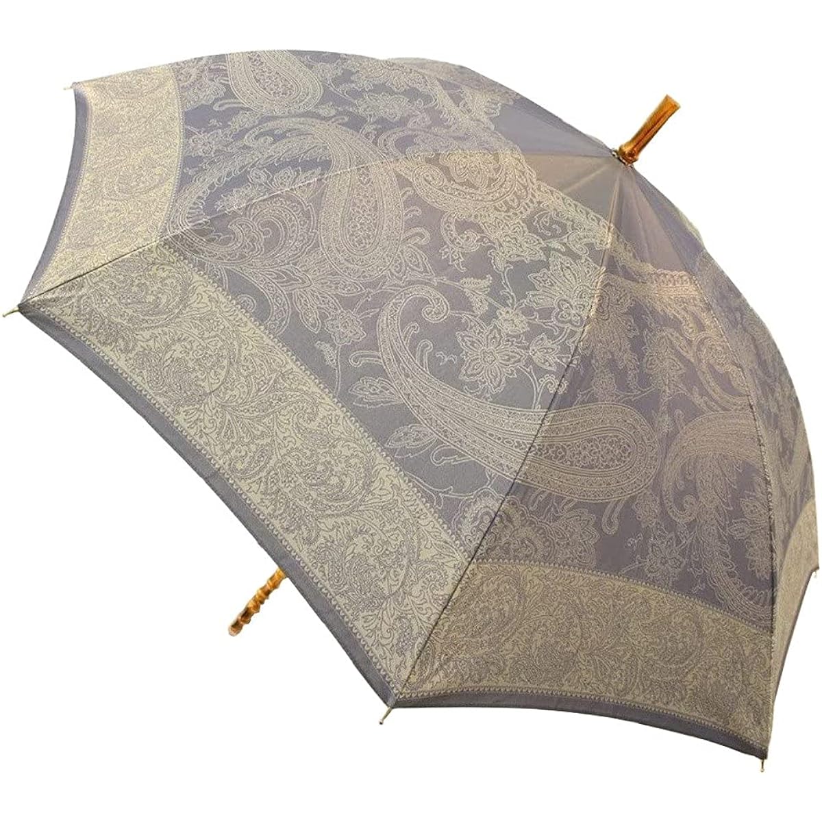 Makita Shoten Umbrella, Women's Umbrella, Long Umbrella, Kirie (Paisley), UV Protection, For Both Sunny and Rainy Days, Jump, Made in Japan