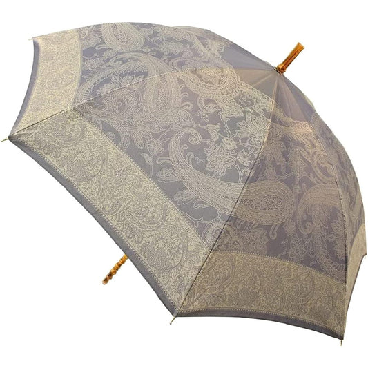 Makita Shoten Umbrella, Women's Umbrella, Long Umbrella, Kirie (Paisley), UV Protection, For Both Sunny and Rainy Days, Jump, Made in Japan
