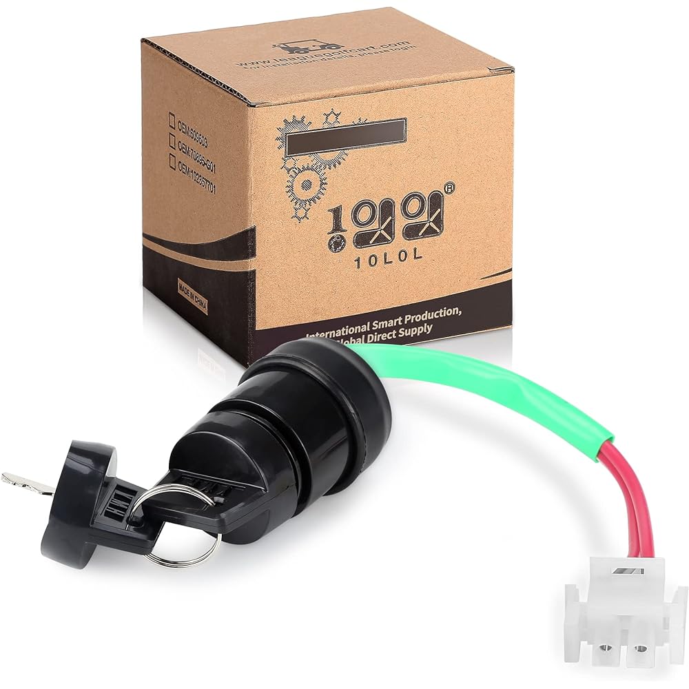 10L0L Golf Cart Ignition Key Switch Yamaha Replacement Part Yamaha Key Switch with Wire Harness for Yamaha Electric 1996-Up G19/G22 OEM JR1-82510-02-00