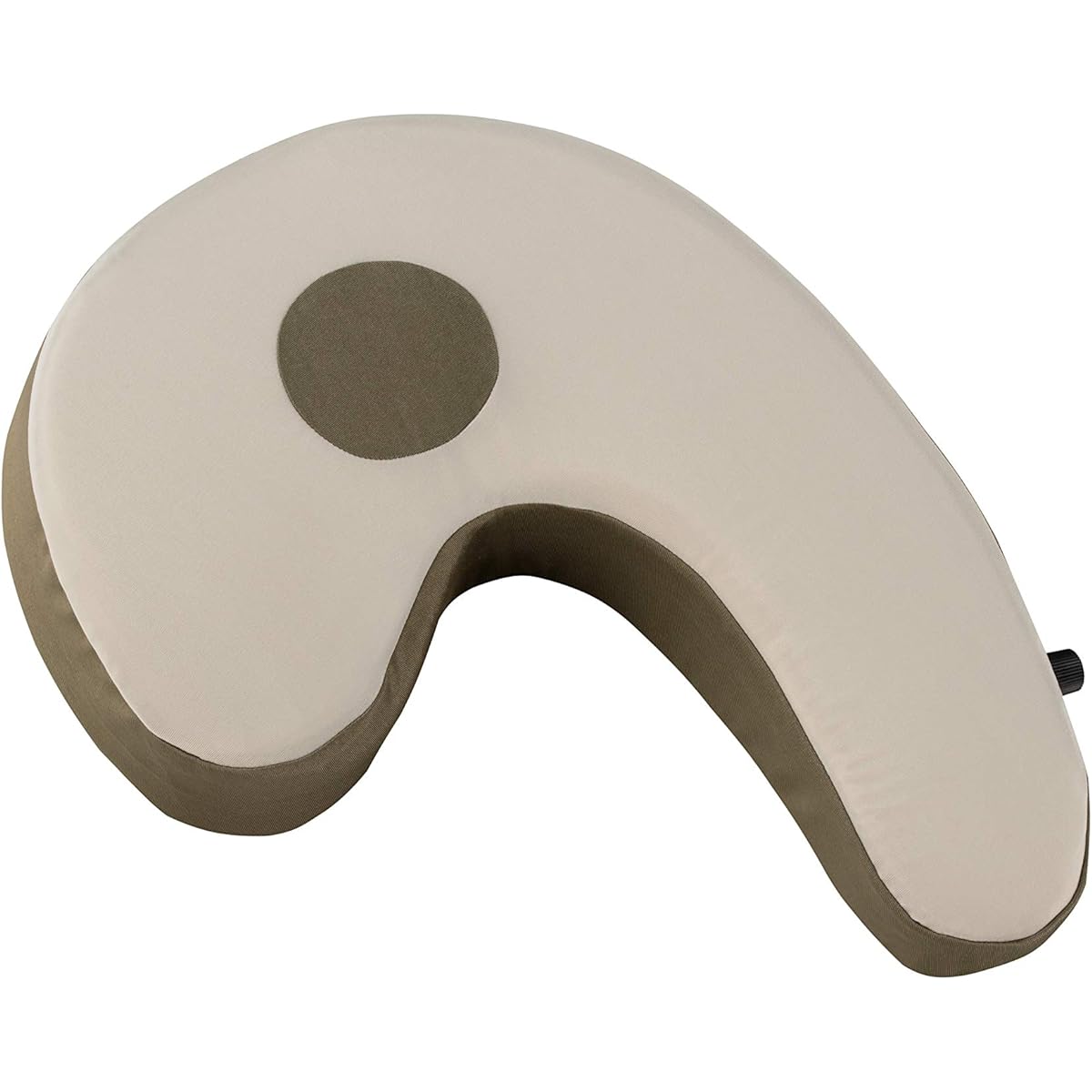 French Bed Neck Pillow, Anti-Snoring, Adjustable Firmness with Air, Side Sleeping ``Sleep Vantage Travel'', Compact size that fits in a foldable bag, 34 x 44 cm, Height 9 cm (adjustable), Brown [Authentic French Bed Product] 360144300