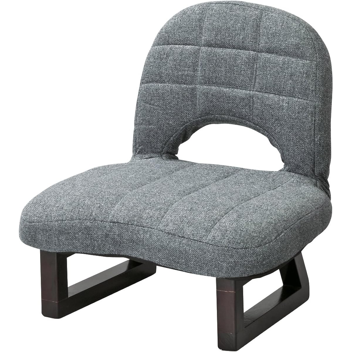 AZUMAYA Seiza chair with backrest, polyester, gray color LSS-23GY