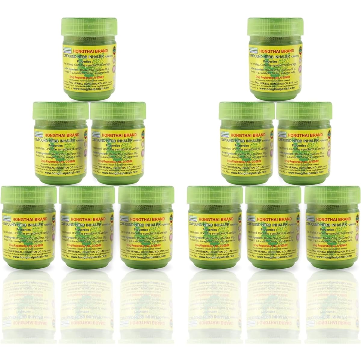 Hong Thai 12P. Very Famous Original Thai Herbal Inhalant Massage @