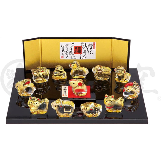 Yakushigama Crystal Zodiac Decoration [76] Zodiac 2024 New Year Figurine Interior Lucky Charm