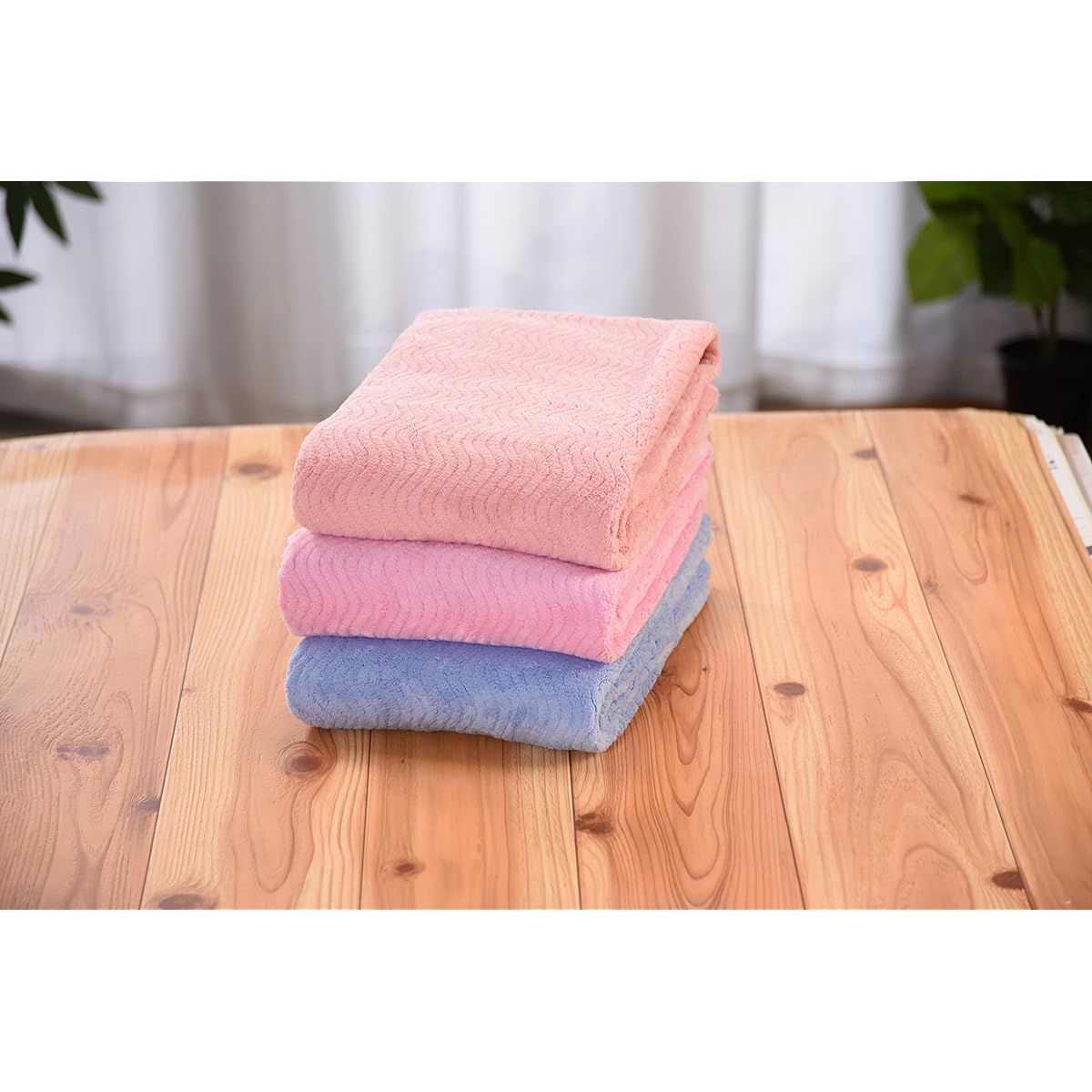 Teijin Extra Fluffy Towel, Microfiber, Antibacterial and Odor Resistant, Fuzz Doesn't Fall Off, Fluffy, Quick Drying, Soft Touch, Water Absorption, Improved Texture (Set of 3 Bath Towels, Sakura Set)