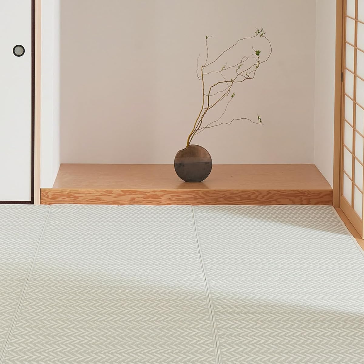 Hagiwara PP Pattern Overlay Green Edoma 6 tatami "Pass Rush" Rug Carpet Vinyl Style Overlay Washable Pastel Color