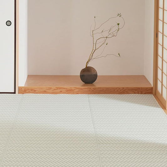 Hagiwara PP Pattern Overlay Green Edoma 6 tatami "Pass Rush" Rug Carpet Vinyl Style Overlay Washable Pastel Color