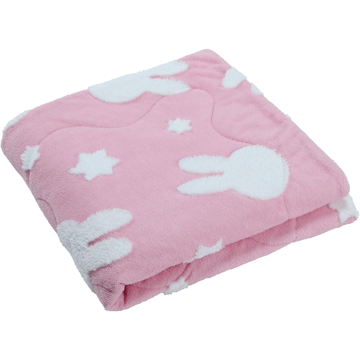 Nishikawa Miffy Half Blanket 140X100cm Washable Silhouette Okao & Star Pattern Sleep Time Dick Bruna DB3662 Pink FE73503030
