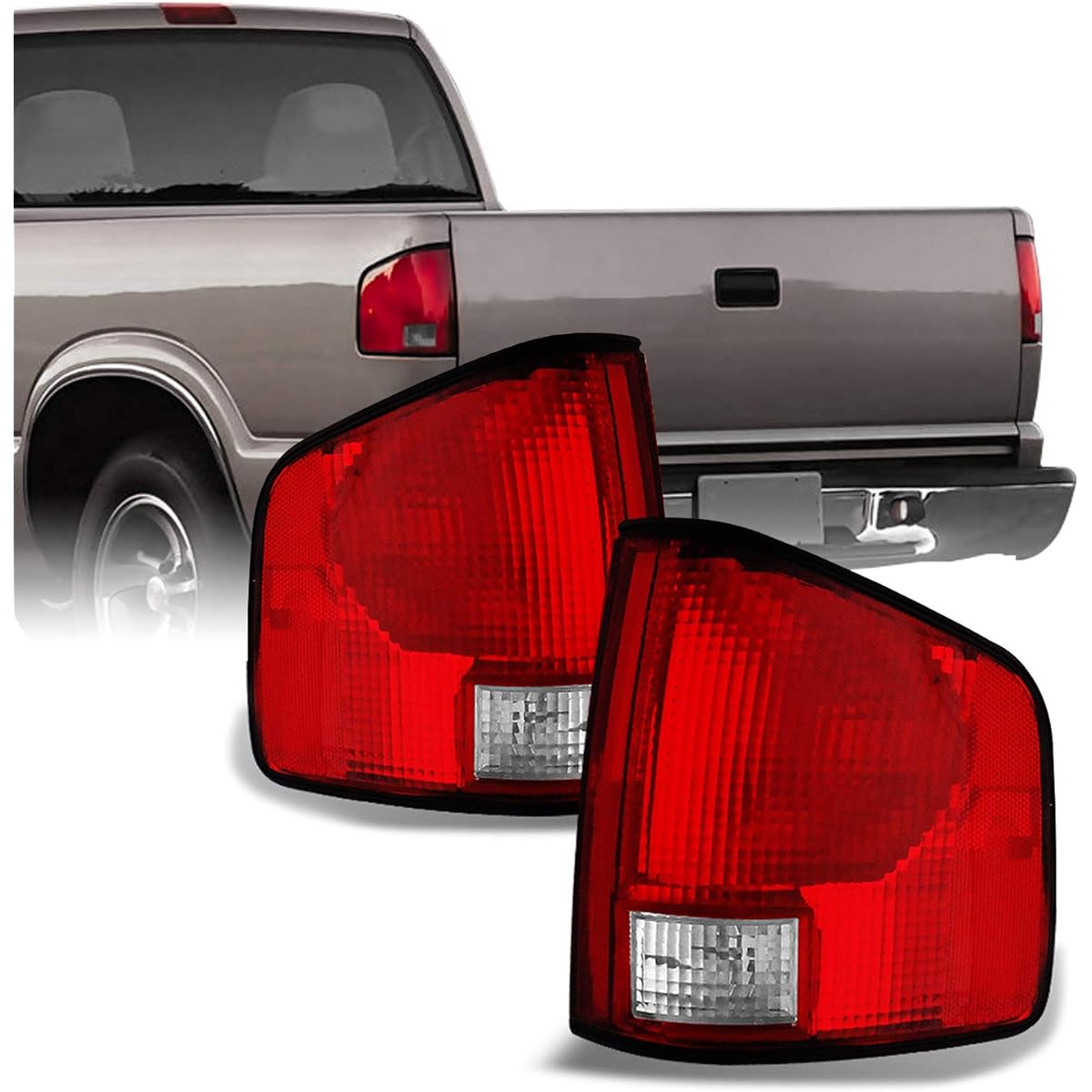 CHEVY S10 for pickup S-15 Somona Izu Honbled Clear Tail Light Brake Lamp Replacement Left+Right Right