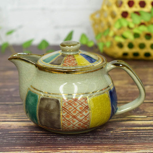 Teapot Stylish Tableware Kutani Ware Pot Paper Balloon Pottery Brand Japanese Tableware Made in Japan Comes with Tea Strainer Net