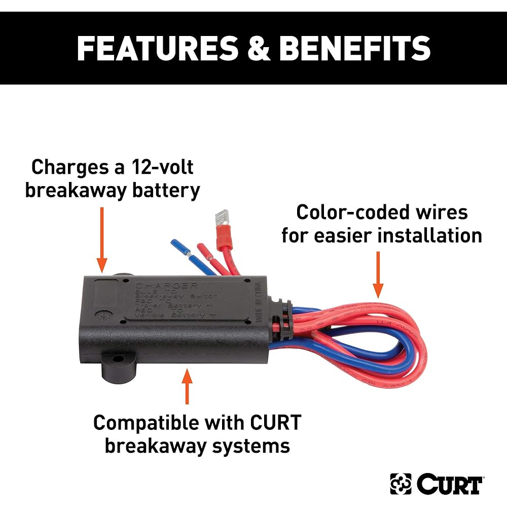 Curt 52025 Breakaway battery charger