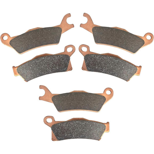 Can-Am Outlander 450 500 570 650 800R 850 1000 EFI XT XT-P XMR DPS Max XT/XT-P/XMR/DPS 3 Set Front & Rear Sintered Copper Brake Pads 705601014/15