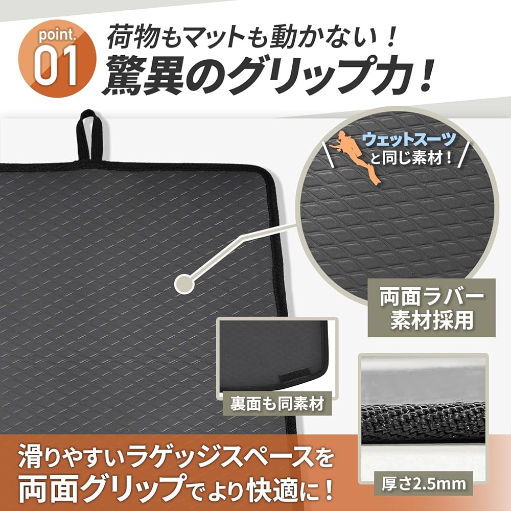 SEIWA Car Supplies, Suzuki Jimny & Sierra (JB64/JB74), Luggage Mat, IMP212, Compatible with Trunk & Rear Seats, Foam Rubber Material, Scratch Prevention, Double-Sided Non-Slip Car Supplies