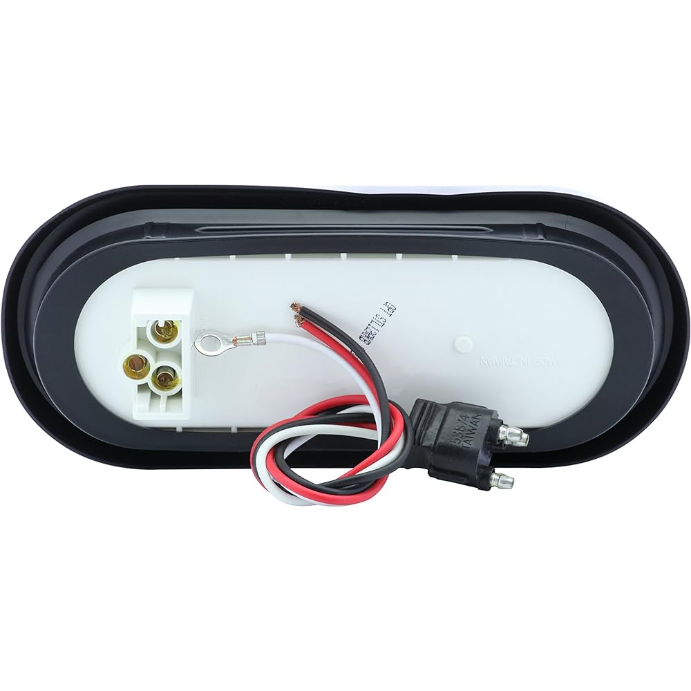 OPTRONICS TLL12RK 6 inch Oval Shield LED Tail Light Kit Red