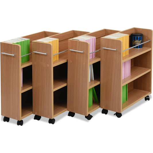 JK Plan Closet Rack Storage Set of 4 Width Approx. Depth 20cm Depth Approx. Width 60cm Gap 3 Tiers Brown Brown TSSGT0128SETDB