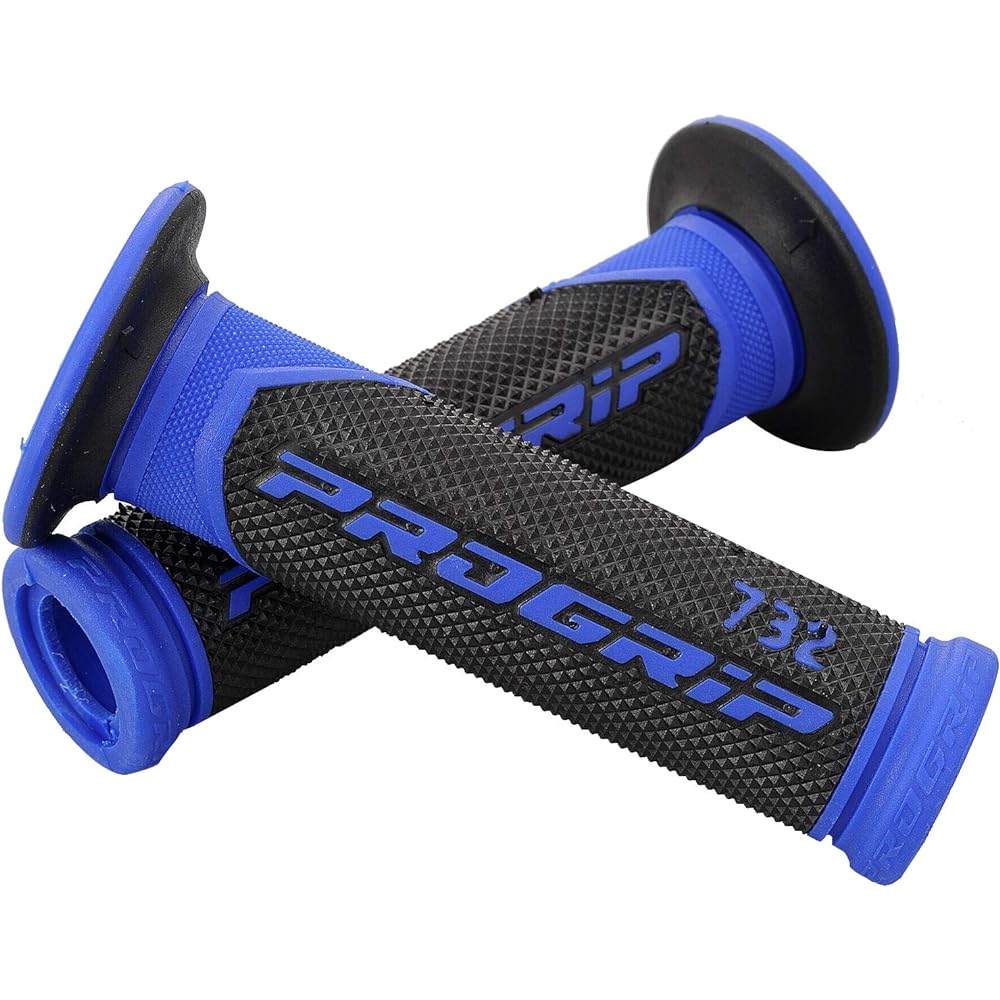 Daytona PROGRIP Motorcycle Handle Grip #732 Earthquake Resistant GEL 125mm End Penetration Black/Blue 98096