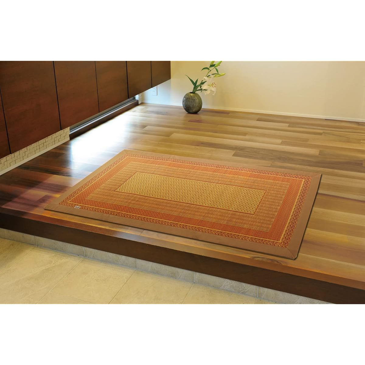 Ikehiko Entrance Mat Igusa F Rank Beige Approx. 60 x 120cm Back: Urethane Made in Japan #8817470