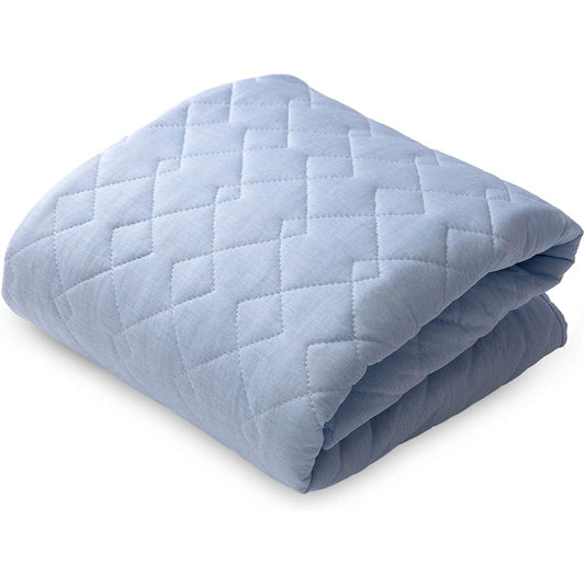 AQUA Fitted Sheet King (180 x 200 x 30 cm) Sky Blue Summer Cool Contact Strong Cooling Q-MAX 0.542 Bed Pad Bedspread Bed Pad Integrated Antibacterial Odor Resistant Washable (Former company name: Nice Day) 60330502