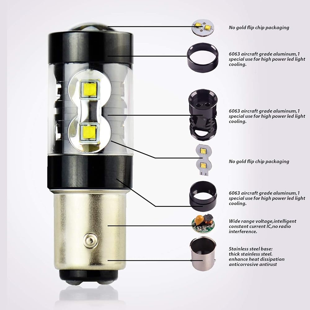 JDM ASTAR Ultra -high brightness up to 50W High Power 1156 7506 LED bulb backup Retrielite Xenon White