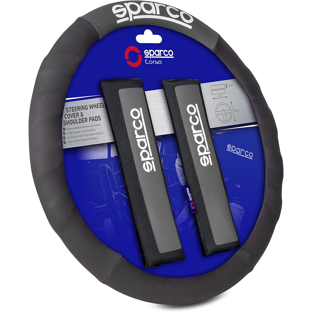 SPARCO SPC1111KGR Pad 2 sheets set+handle cover gray