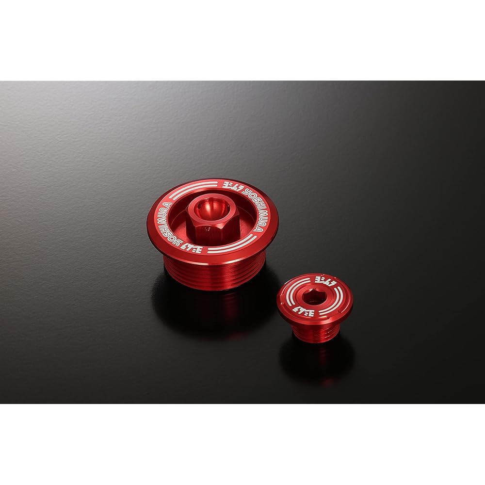 Yoshimura Service Hole Plug Set Monkey125(18-20/21)/CT125(20)/GROM(21)/C125(18-20/21)/Cross Cub110(22)/Super Cub110(22)/DAX125(23) Red