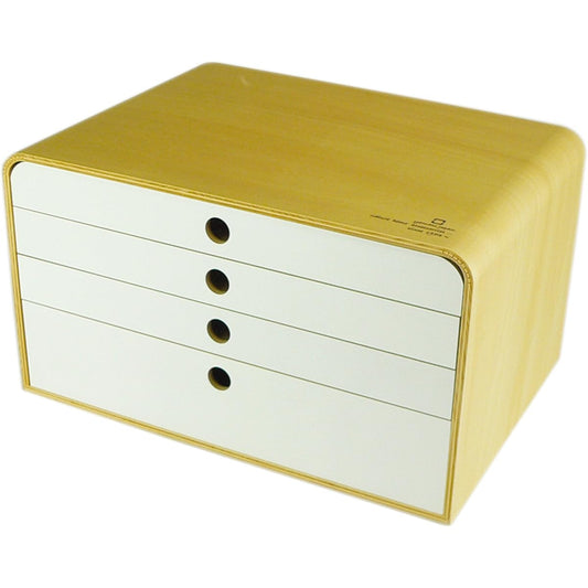 YK09-117 A4 FILE CASE 4-tier natural/white 4090k