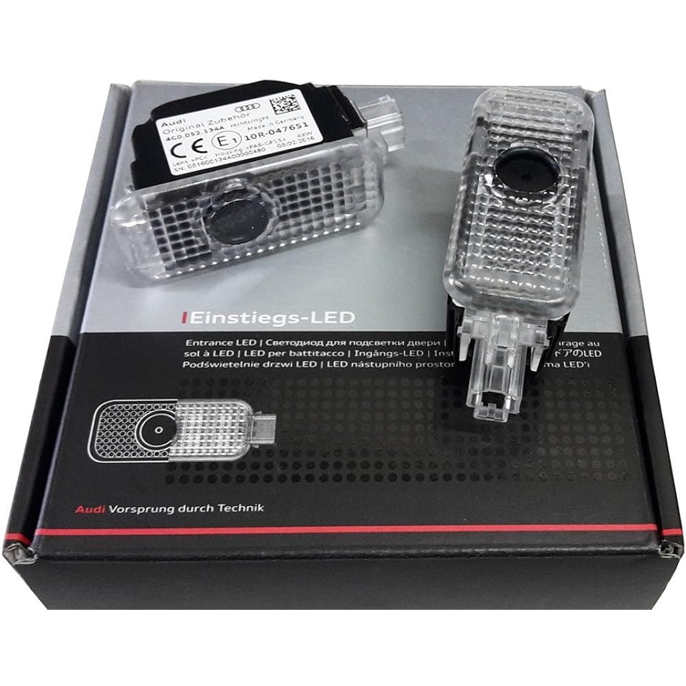 Audi Genuine Audi Ring Logo LED Projector Curtain Lamp Narrow