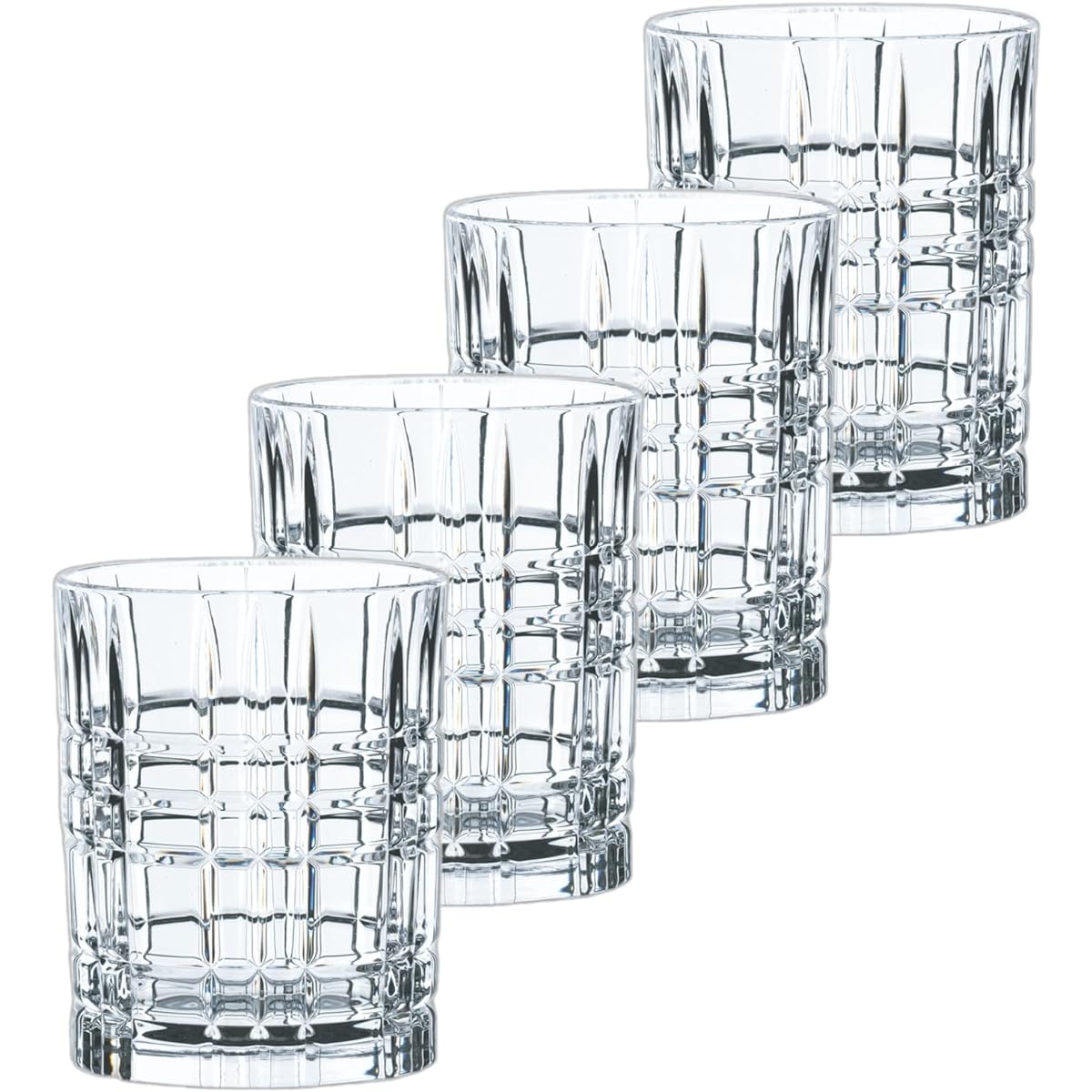 [Genuine] NACHTMANN Tumbler Glass Set of 4 Square Whiskey Tumbler (4 pieces) 345ml 101050