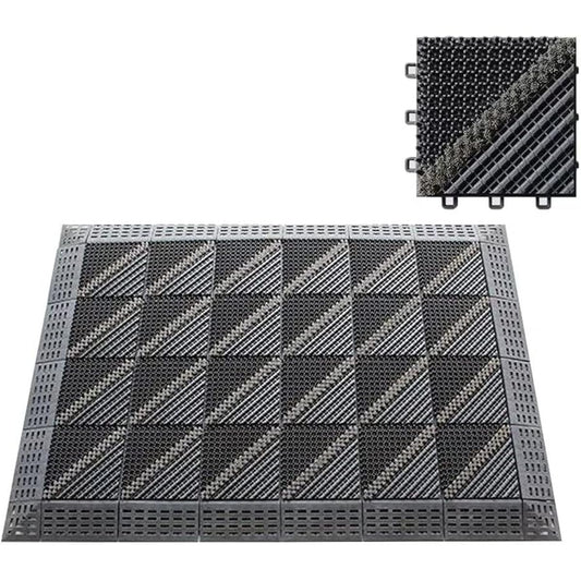 MMETARO Anti-Slip Mat, Outdoor 60 x 90cm, Non-Slip Mat, Connectable, For Commercial Use, Nursing Care Facilities, Entrance Mat, Stays In Place, Removes Mud, Washable, Aisle, Corridor, Balcony, Corridor, School, Pool, Parking Lot