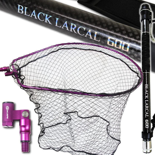 Landing set BLACK LARCAL600 + Landing net L size + Joint 3-piece set Purple (sip-netset61)