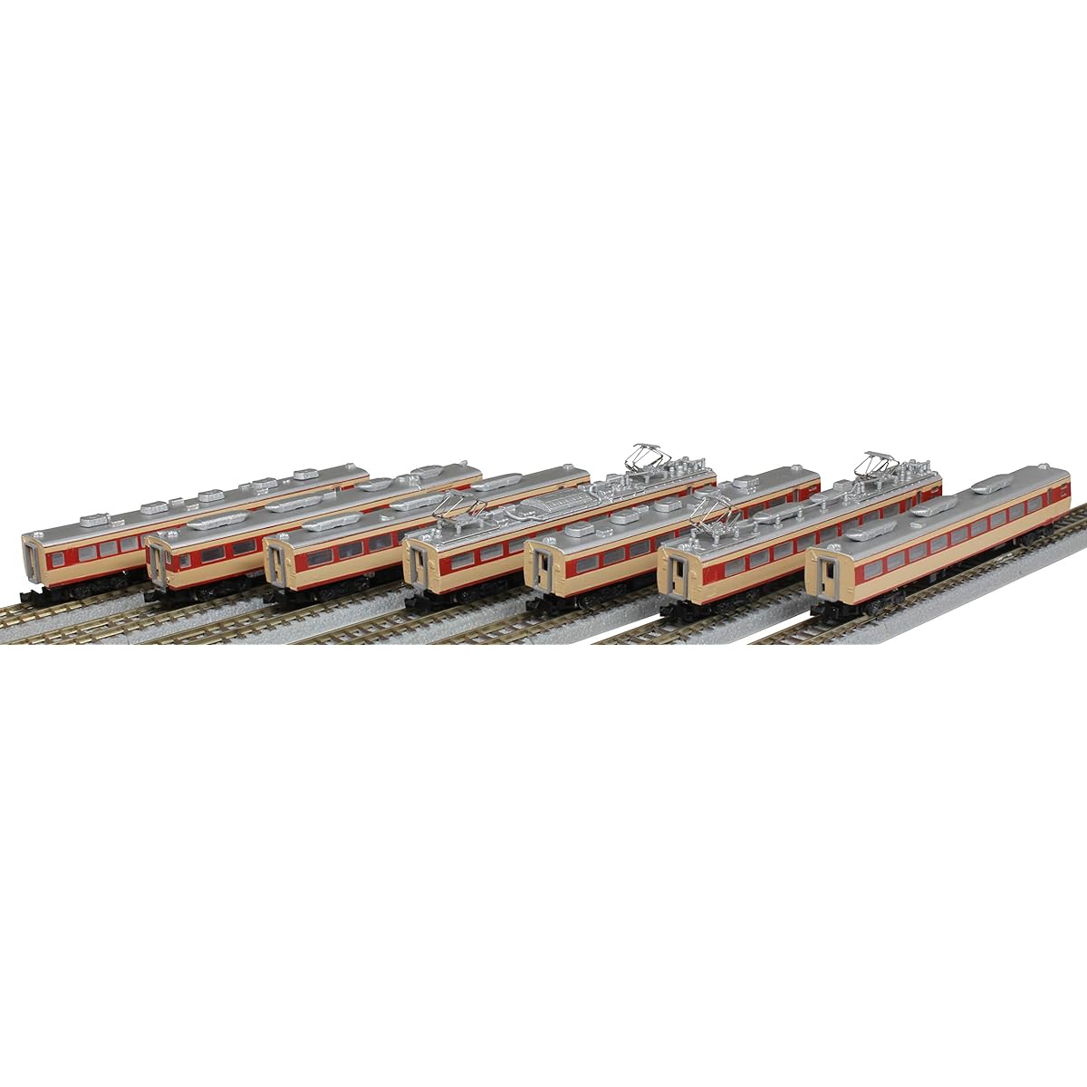 Z gauge JNR 485 series limited express vehicle early model "Hibari" JNR color 7-car additional set T030-2 Railway model train