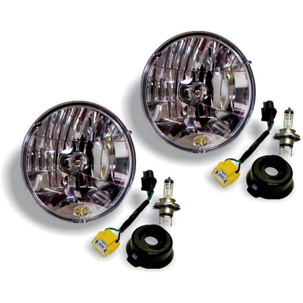 KC HILITES 42302 H4 Head Light Conversion Kit Jeep JK Chrome Size: Diameter 7 inches