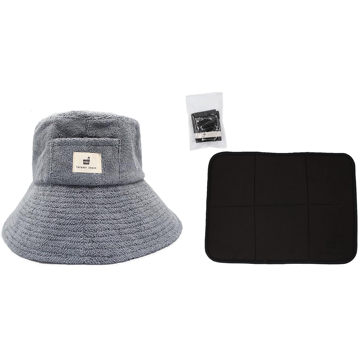[Totonoi Japan] Towel Sauna Hat & Sauna Mat Set Men's Women's Washable Washable