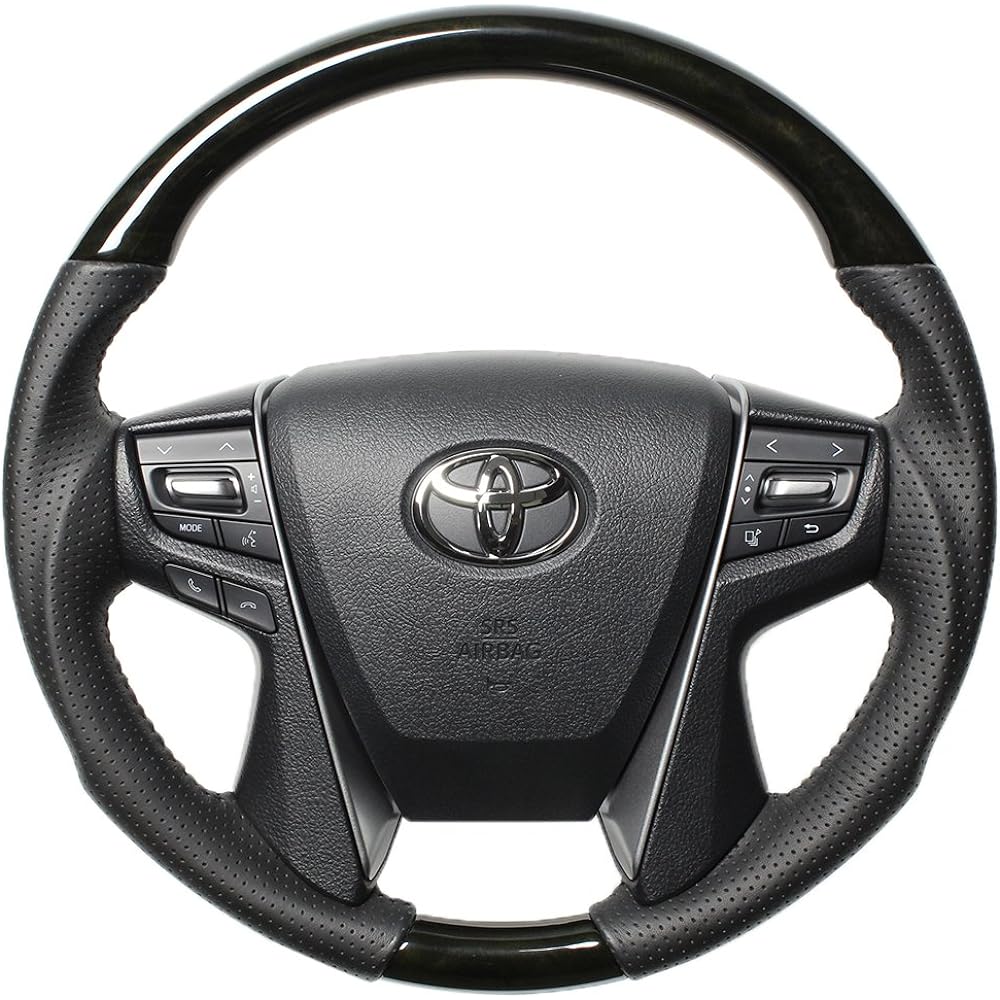 REAL Steering [30 Vellfire/30 Alphard] Original Series Black Wood H30-BKW-BK-VEL