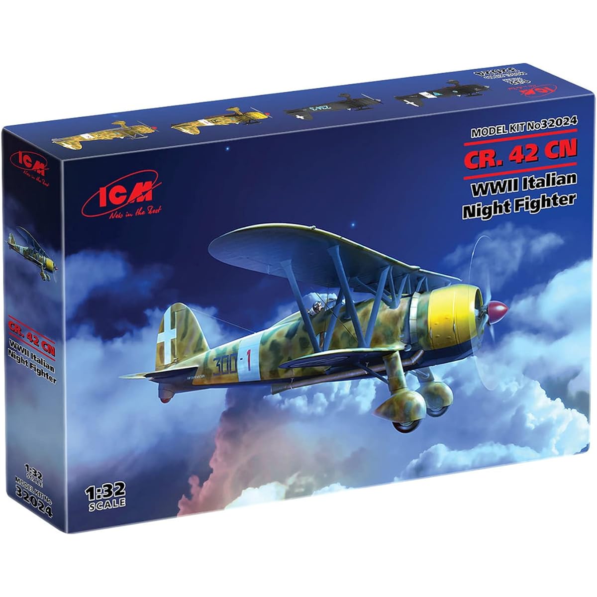 ICM ICM 1/32 Italian Air Force Fiat CR.42CN Night Fighter Plastic Model 32024