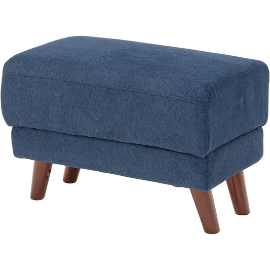 Hagiwara Ottoman Stool Sofa for 1 Person Foot Rest Compact Fabric Width 60 Depth 35 Height 42 Navy Bright OT-NV