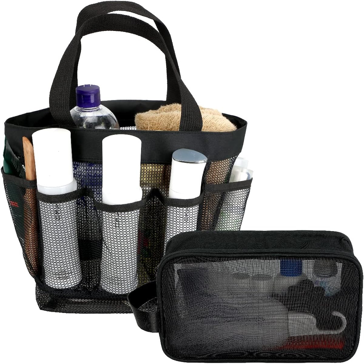 BONHEUR PLUIE Sauna Bag Spa Bag Mesh Bag Large Capacity with Mesh Mini Pouch