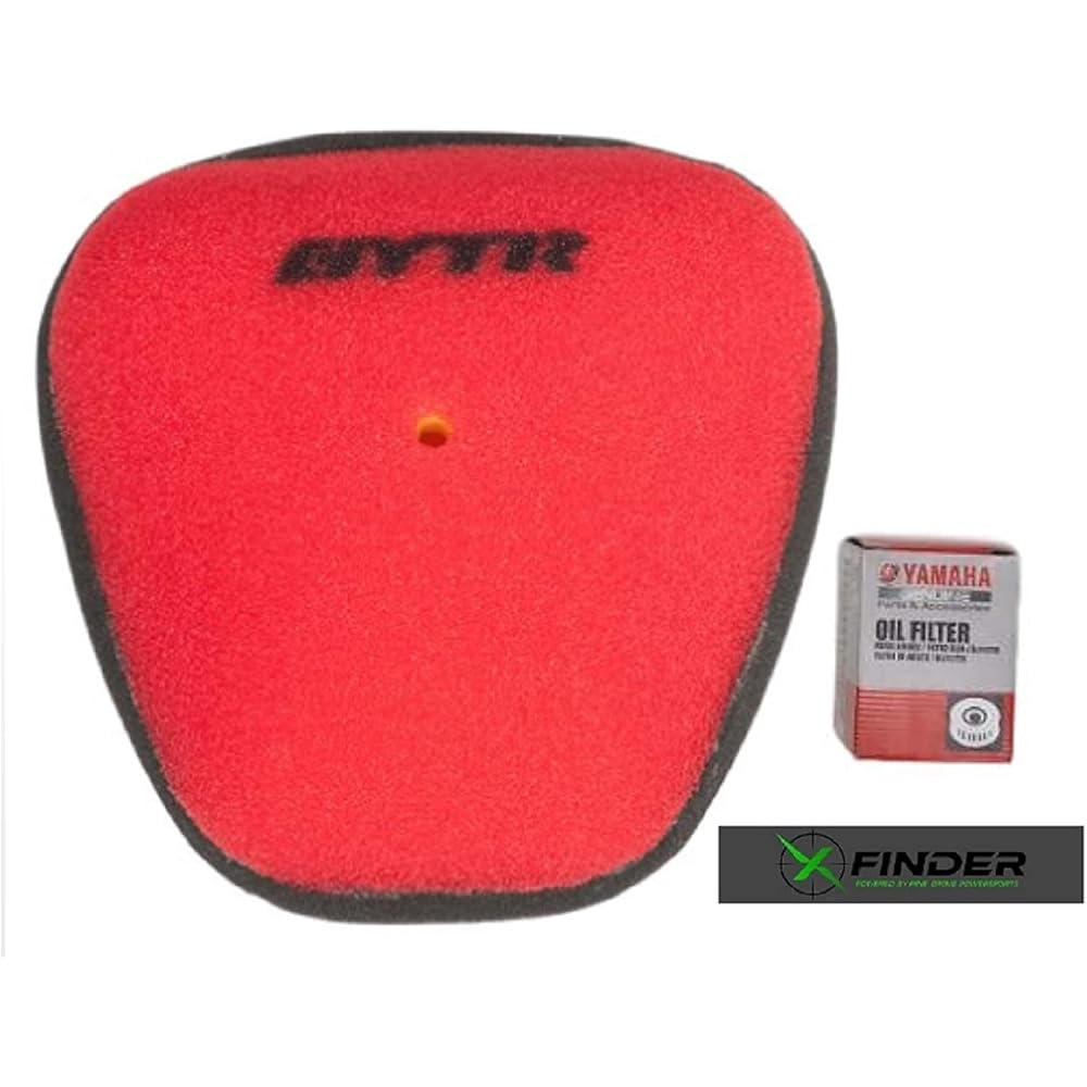 2014-2018 Yamaha YZ250F 2014-2017 Yamaha YZ450F GYTR High Flow Air Filter with Original Yamaha OEM Oil Filter with X-Finder Sticker