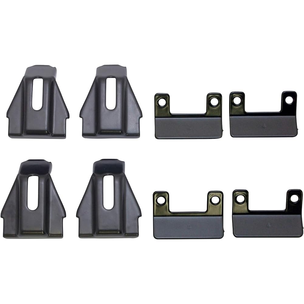 Terzo (by PIAA) Roof Carrier Base Carrier Mounting Holder Set by Car Model 4 Pieces Direct Roof Rail Type Black for Aero Bar [BMW 3 Series Wagon (Touring) X3 X5 etc.] SR4 SR4