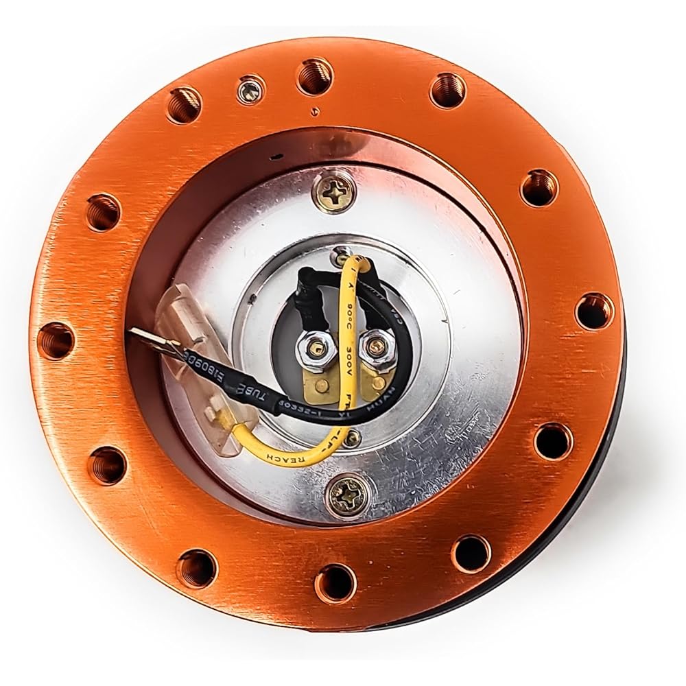 NRG SRK-200OR GEN 2.0 Steering Wheel Quick Release Skit-Orange Body & Titan Tankrome Ring