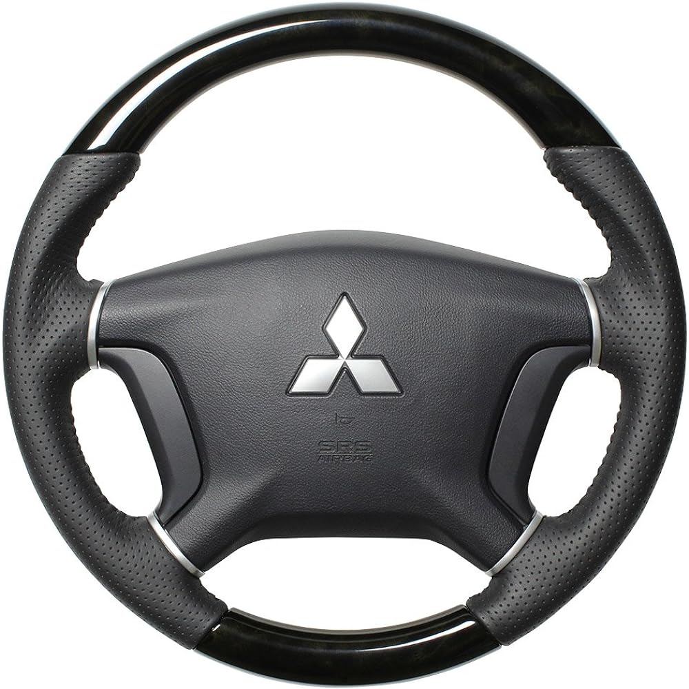 REAL Steering [Delica D:5 (CV#W)] Black Wood D5-BKW-BK