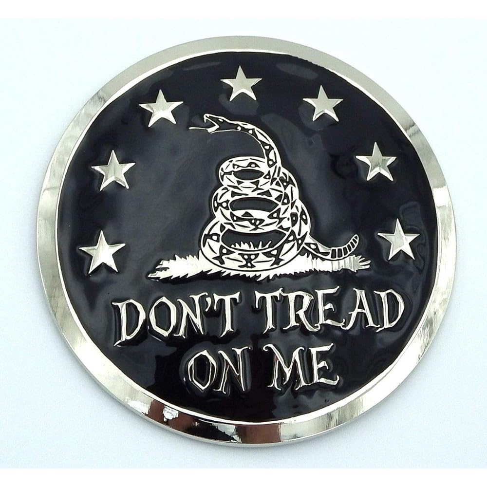 Don'T TREAD ON ME Gazden Flag Grill Badge American Flag Emblem Car Truck Grill Mount Metal