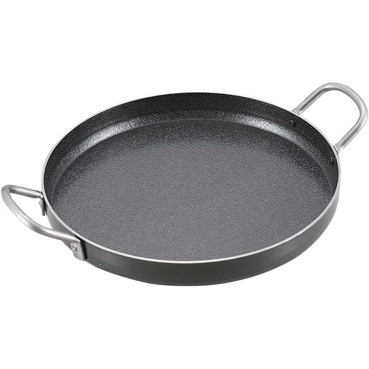 Captain Stag Barbecue Iron Plate Fiber Line Extra Thick Round Iron Plate 26cm M-6692M-6692