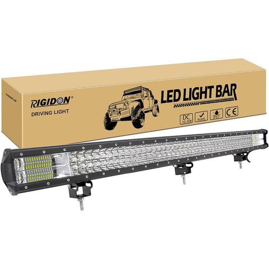RIGIDON Work Light, LED Light Bar, For Cars, 39 Inches, 540 W, 12 V - 24 V, IP67 Waterproof, Wide Angle, Narrow Angle, Car Exterior Light, Front Light, Backlight, Off-Road, Light Tiger, Forklift, Compatible with Work Vehicles (Single Item)