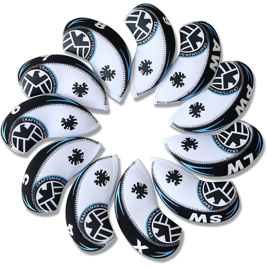 CRAFTSMAN Head Cover Golf Iron Cover Cosmo Series Lost Prevention No. X now available 11 pieces in total 3 colors