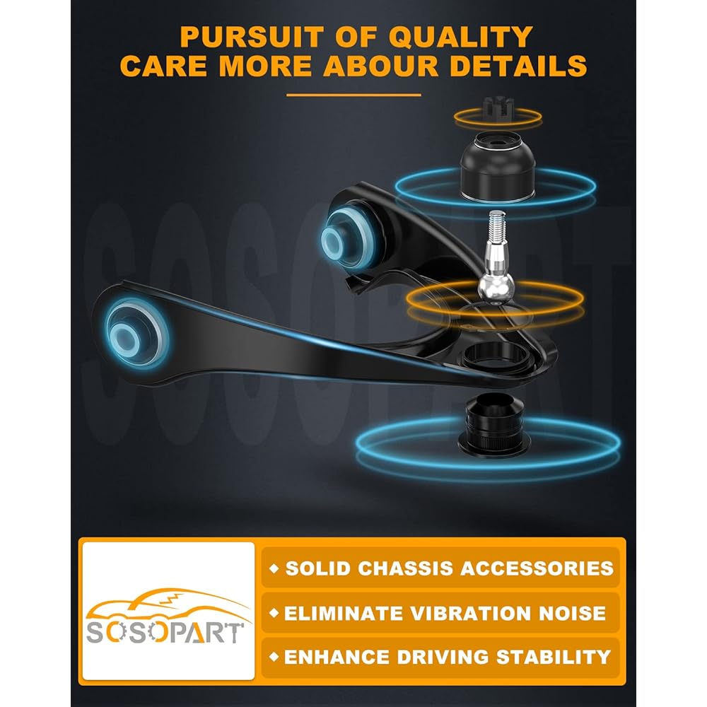 SOSOPART 6 Points Set Front Suspension Kit Bottom Ball Joint Swaber Upper Ball Joint Replacing Chevrolet Colorado, GMC Canyon